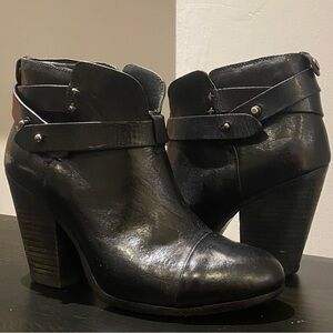 Women’s rag & bone Black Leather Ankle Boots